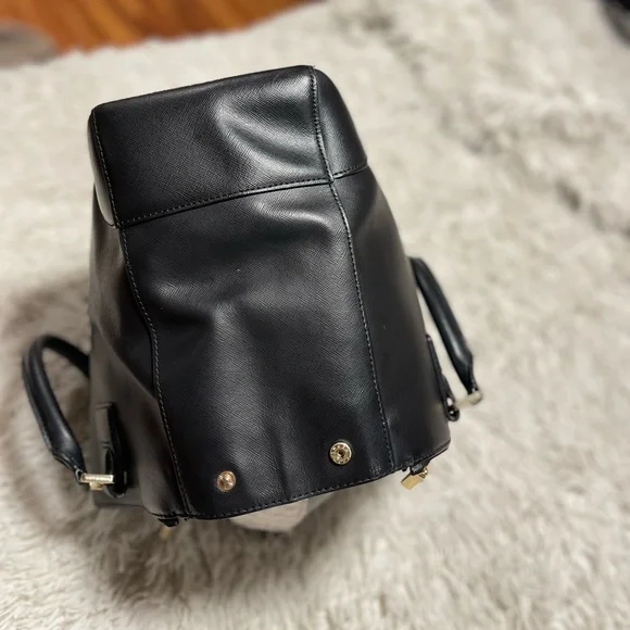 TORY BURCH"Bag Tote Leather Purse-Black - Picture 12 of 16